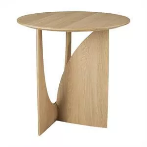 Oak Geometric Side Table